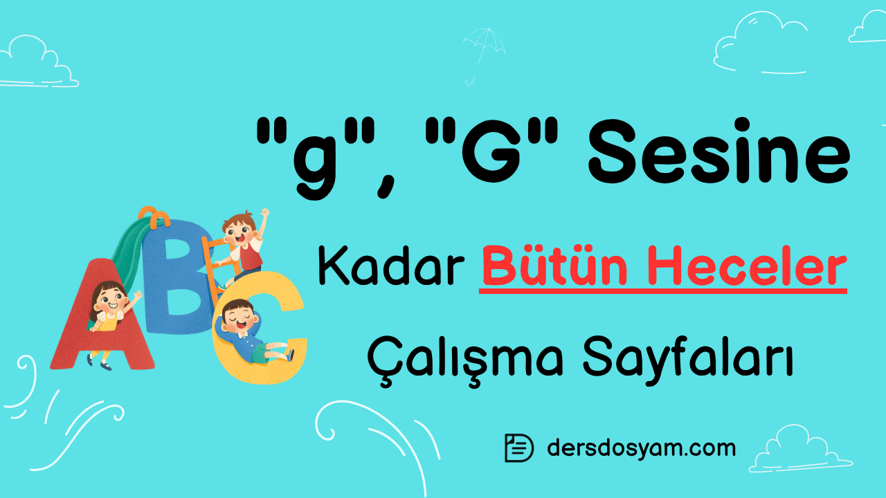 g sesine kadar bütün heceler çalışma kağıdı önizlemesi