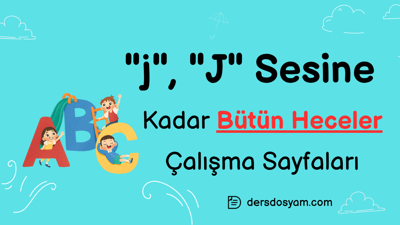 j sesine kadar bütün heceler çalışma kağıdı önizlemesi