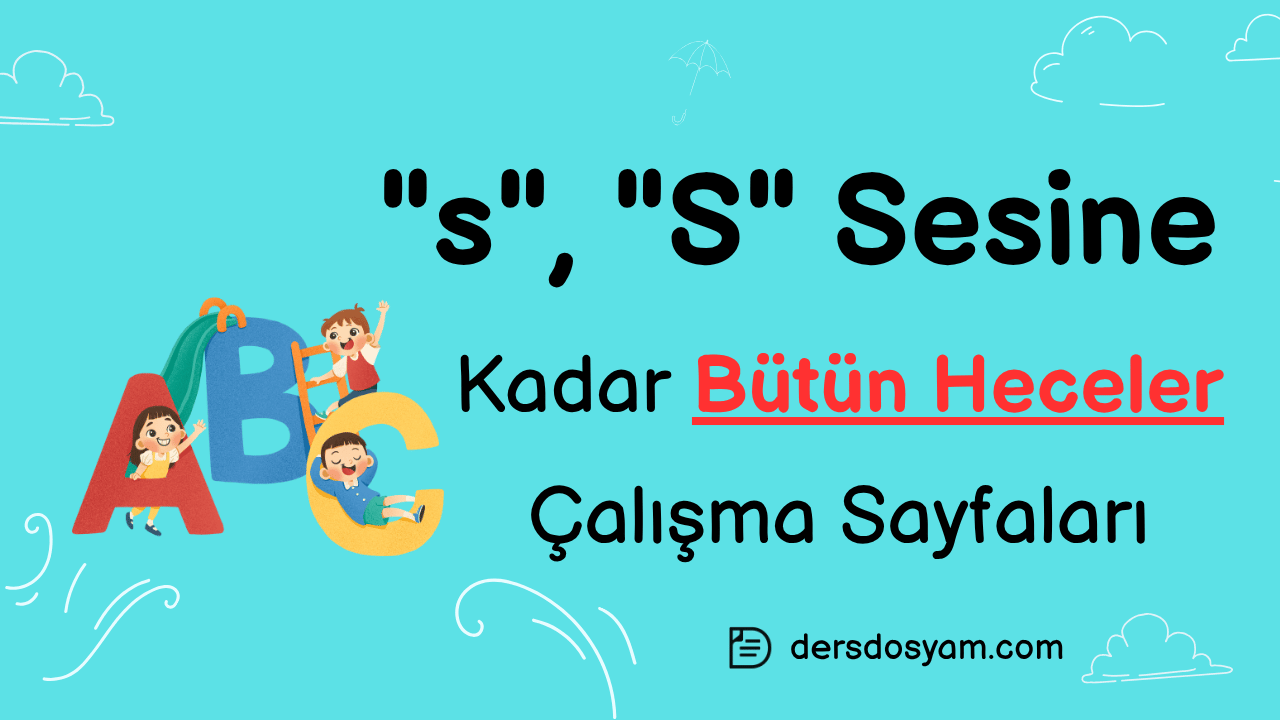 s sesine kadar bütün heceler çalışma kağıdı önizlemesi