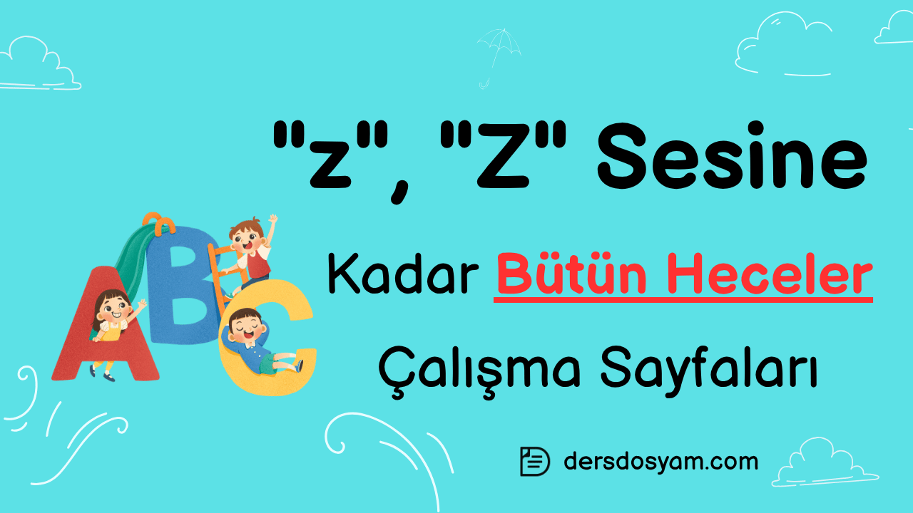 z sesine kadar bütün heceler çalışma kağıdı önizlemesi