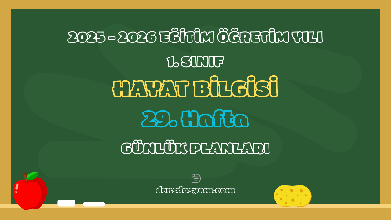 Hayat Bilgisi Dersi Günlük Plan
