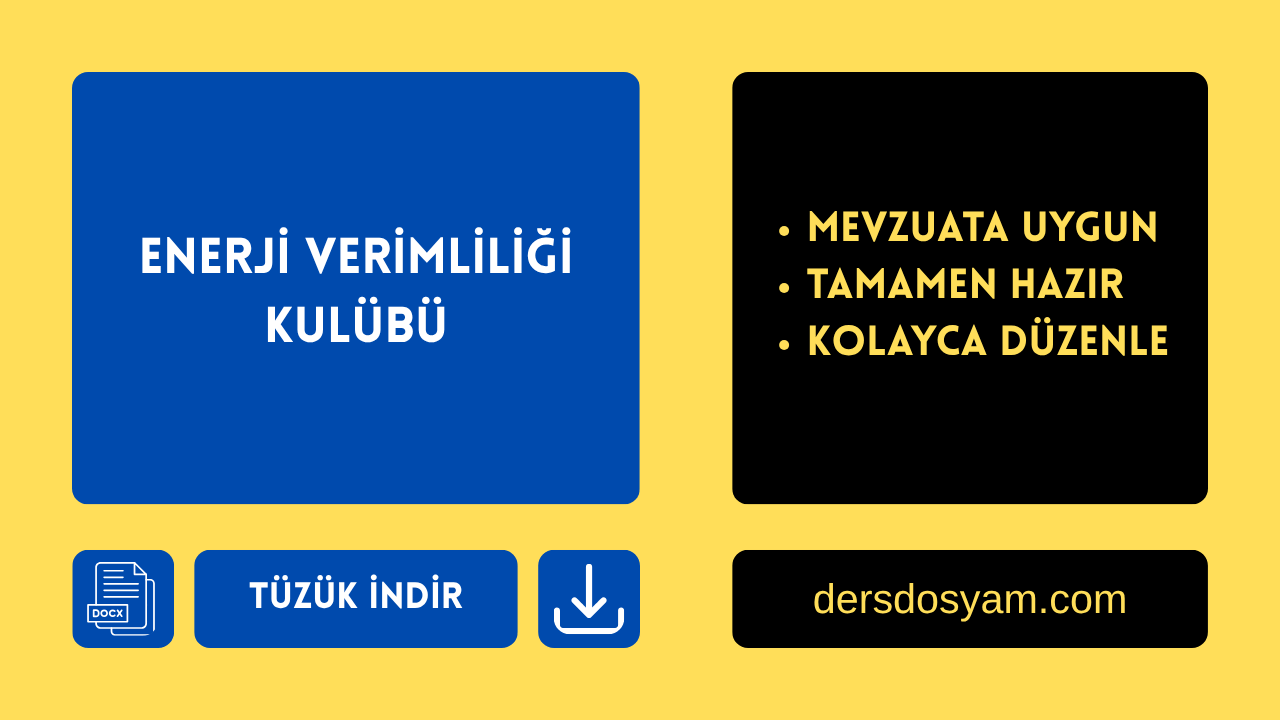 ENERJİ VERİMLİLİĞİ KULÜBÜ TÜZÜĞÜ
