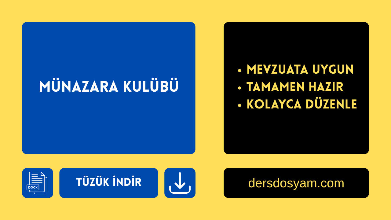 MÜNAZARA KULÜBÜ TÜZÜĞÜ