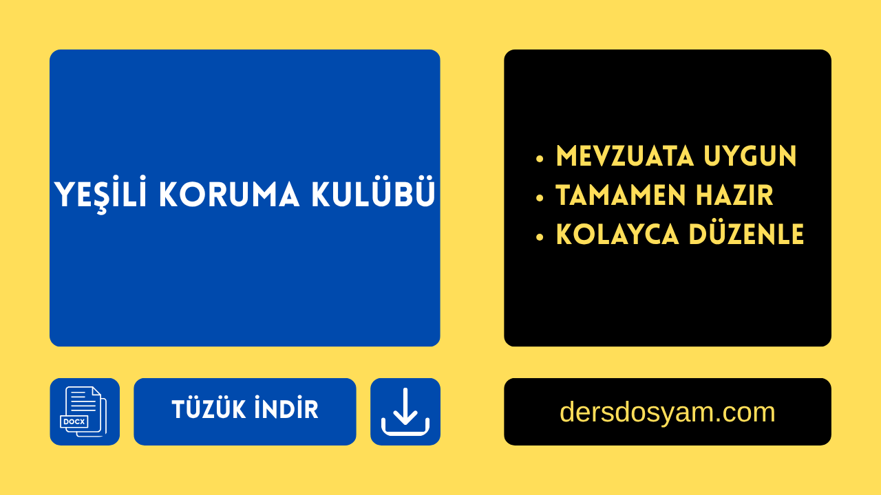 YEŞİLİ KORUMA KULÜBÜ TÜZÜĞÜ