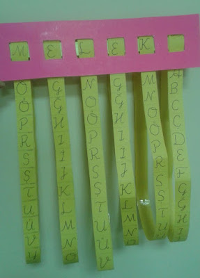 Kelime Şeridi Materyali - Adım 1