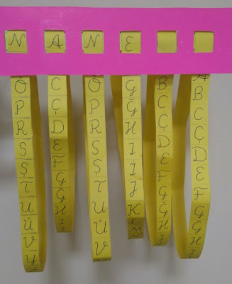 Kelime Şeridi Materyali - Adım 2